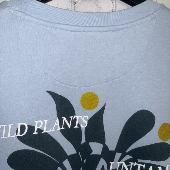 Denim & Flower Men’s Wild Plants Untamed Beauty NWOT Sweatshirt, Lt Blue~SOFT - Picture 9 of 11